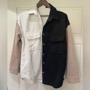 Two-Tone Corduroy Button-Up Shirt Shackleton